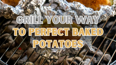 baked potatoes on the grill
