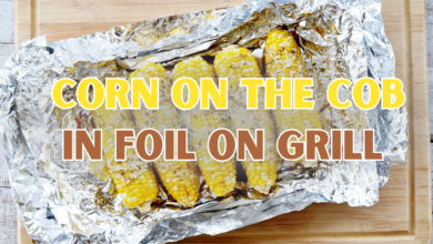 Corn on the Cob in Foil on Grill